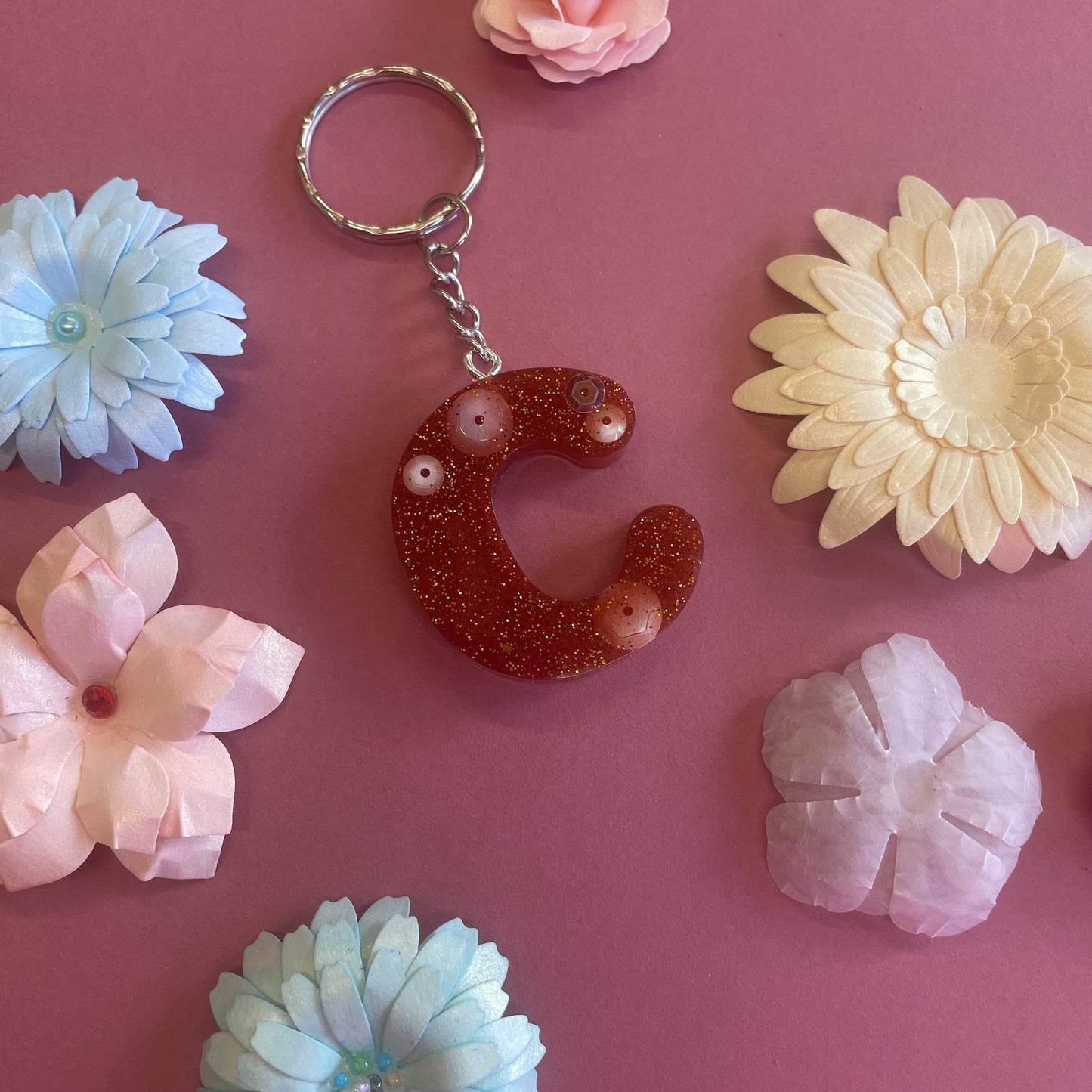 Letter Resin Keyrings