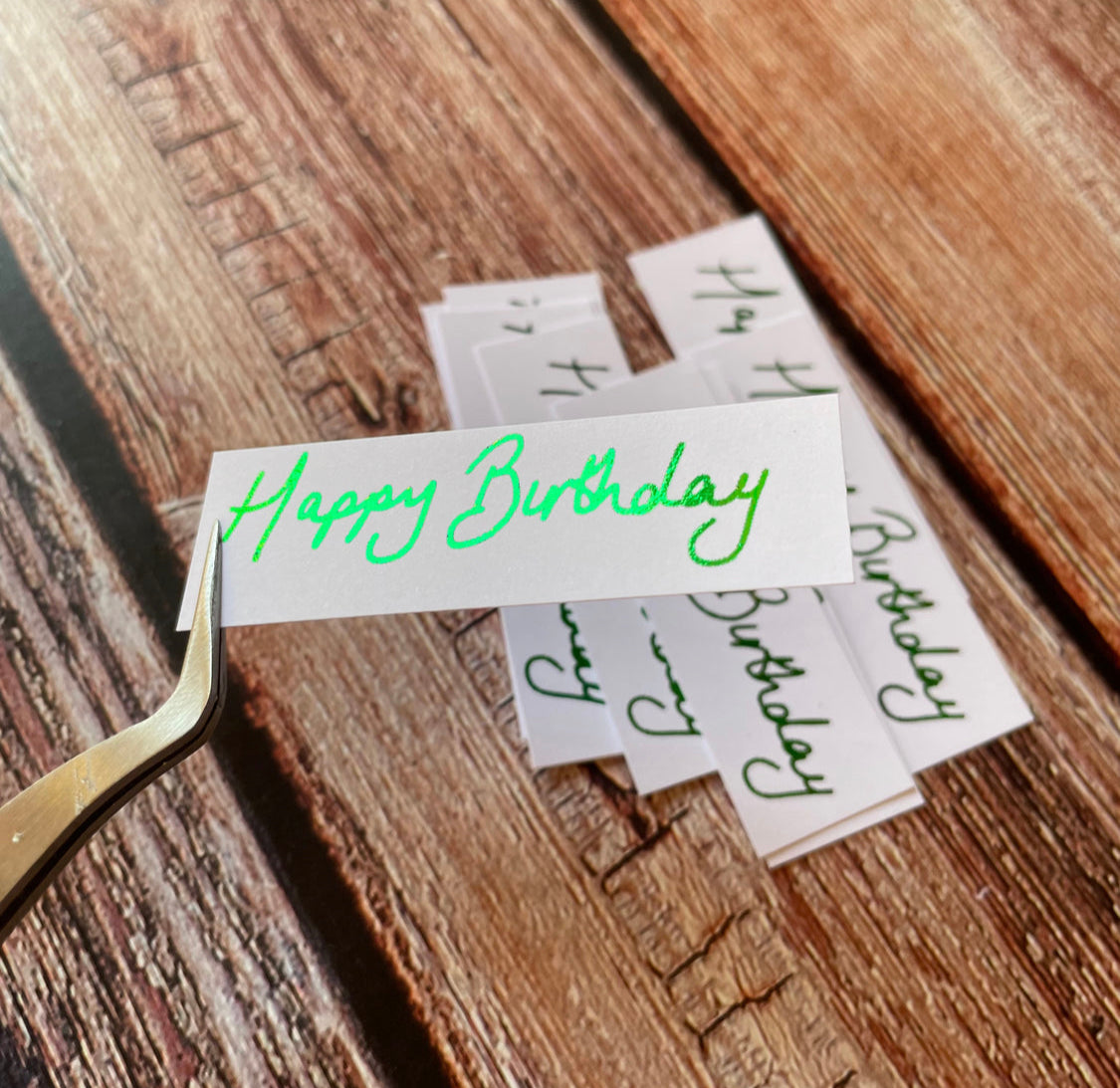 20 pcs Handwritten “Happy Birthday” foiled word pack