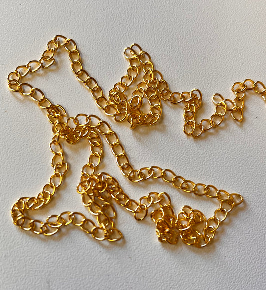 1 meter Gold Plated curb chain