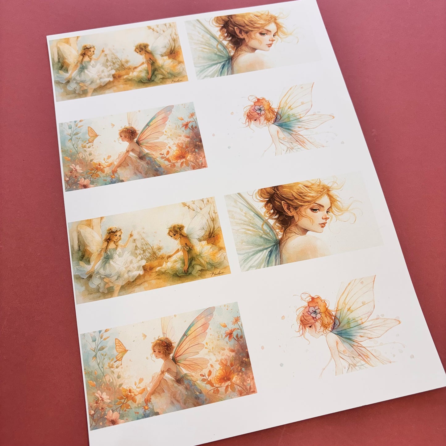 DIGITAL Enchanted Fairies 7pcs Cut Apart Paper Collection
