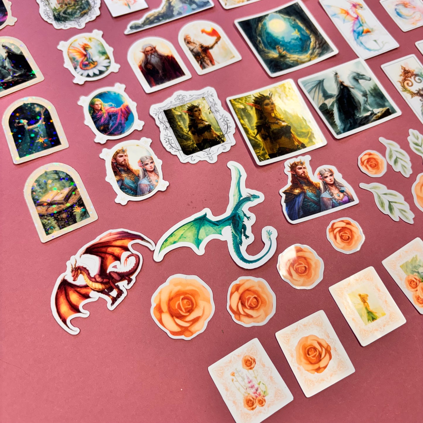 56pcs Fantasy collage Sticker Pack