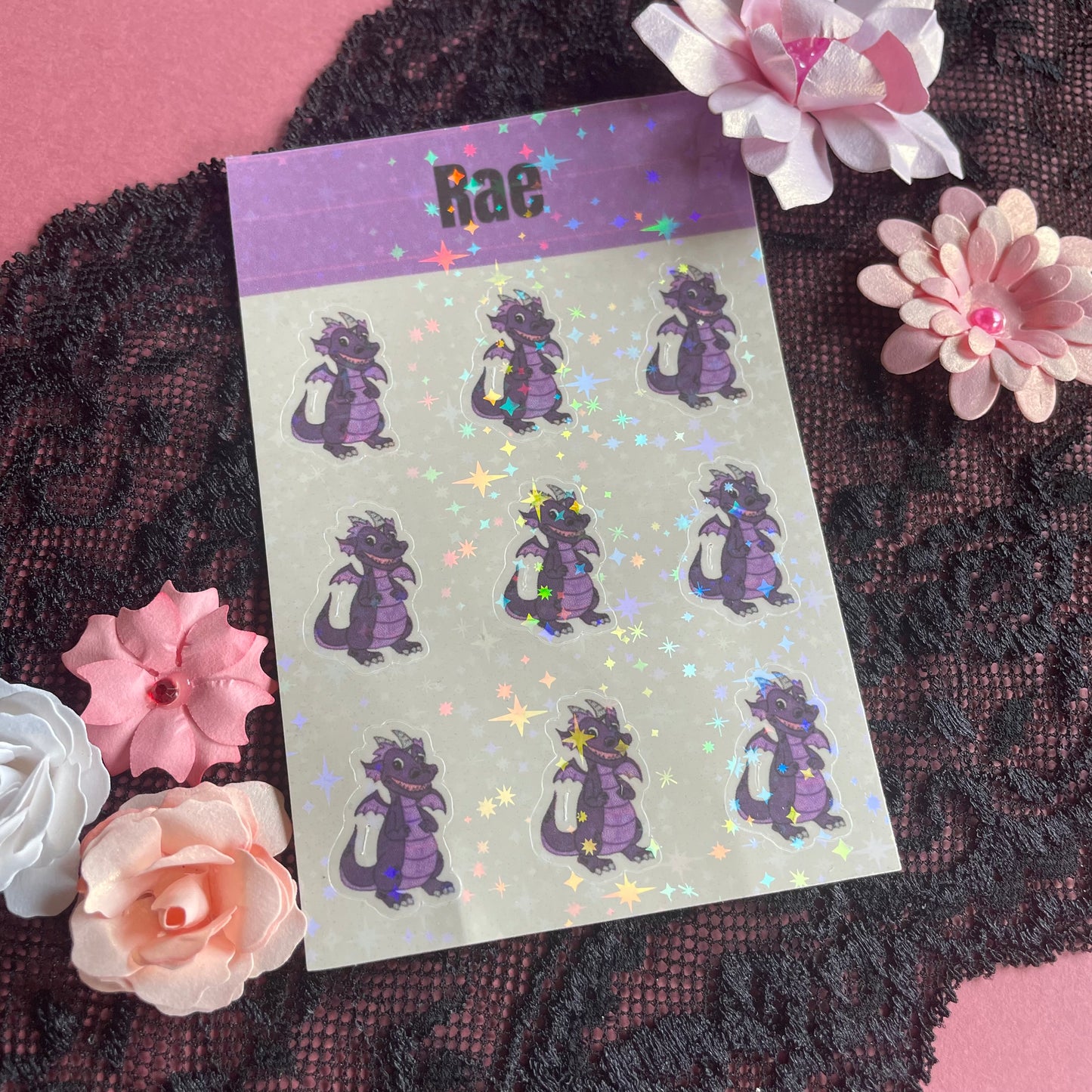 Limited Holographic Cutesy treasures Sticker Sheet