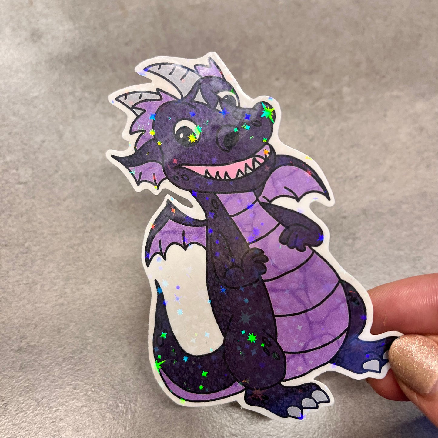 1 pc large Rae the Dragon Holographic Sticker