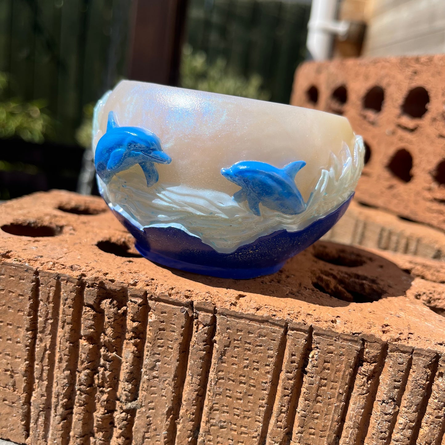 Dolphin Scene 3d Resin Pot