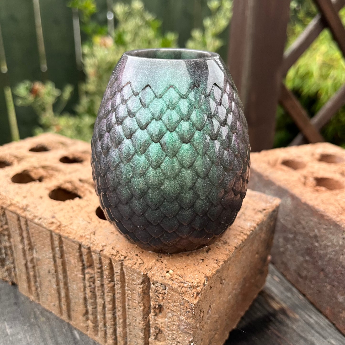 Green Dragon Scale Vase Made to Order