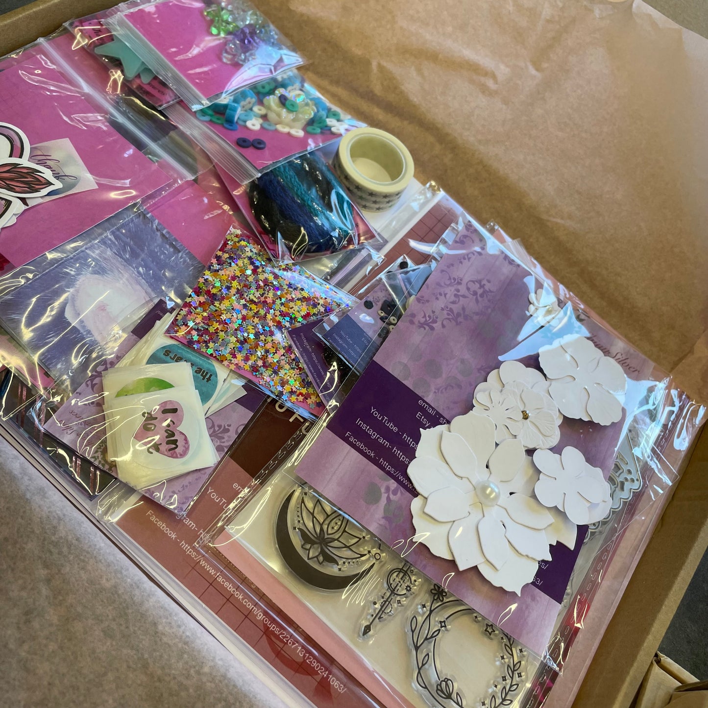 Glitzy Treasures card making kit