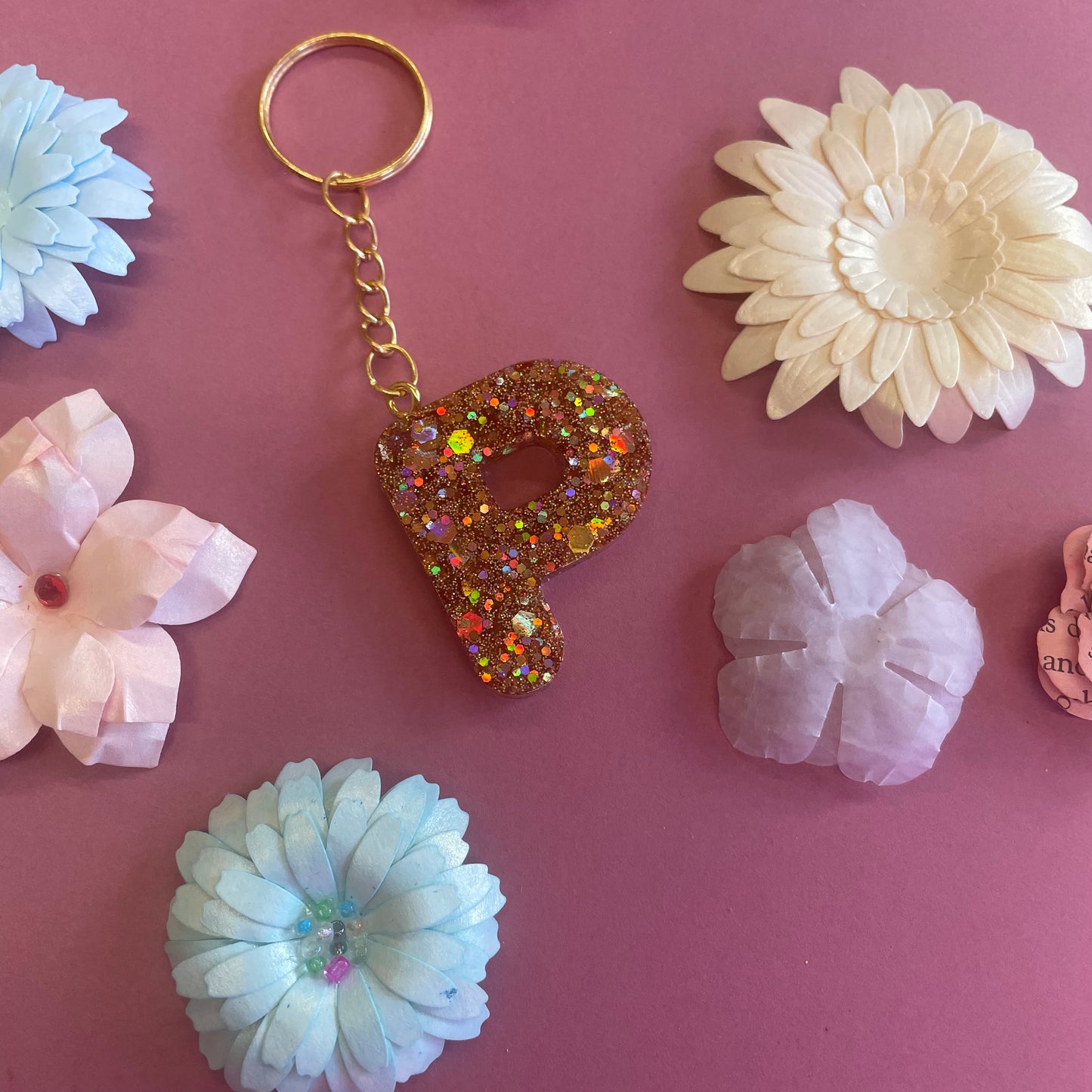 Letter Resin Keyrings