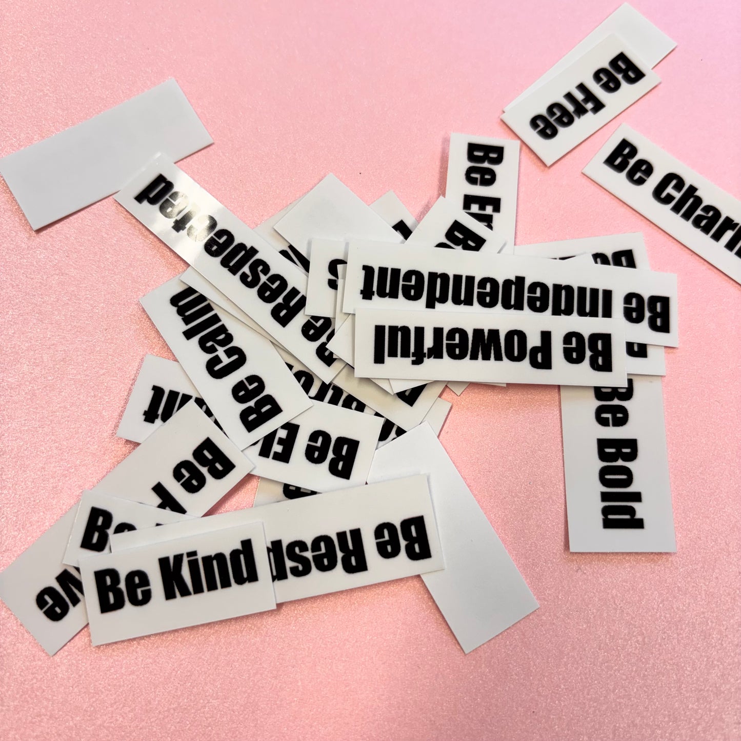 30pcs Clear Stickers Be Bold Word Pack