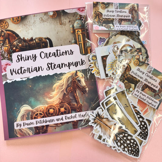 Victorian Steampunk Collage Book And Ephemera Bundle by Shiny Creation