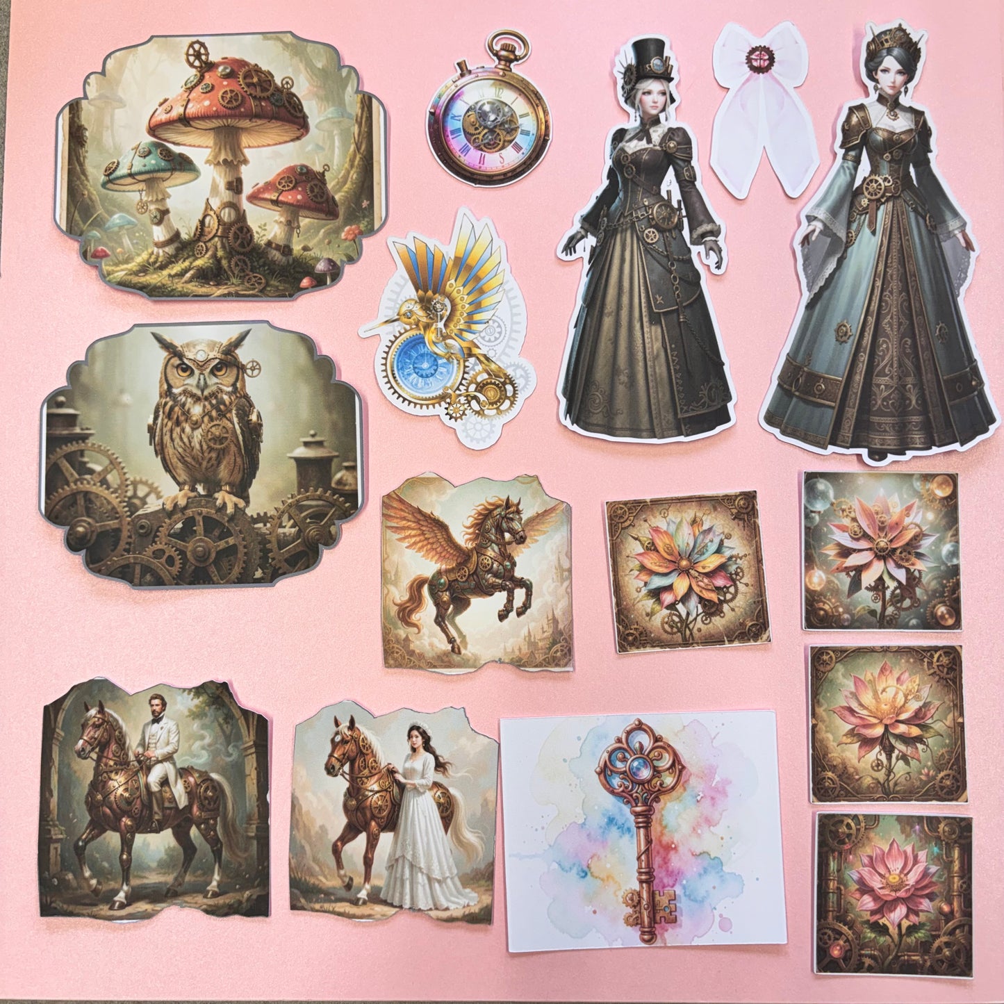 Victorian Steampunk 32pcs Ephemera by Shiny Creation