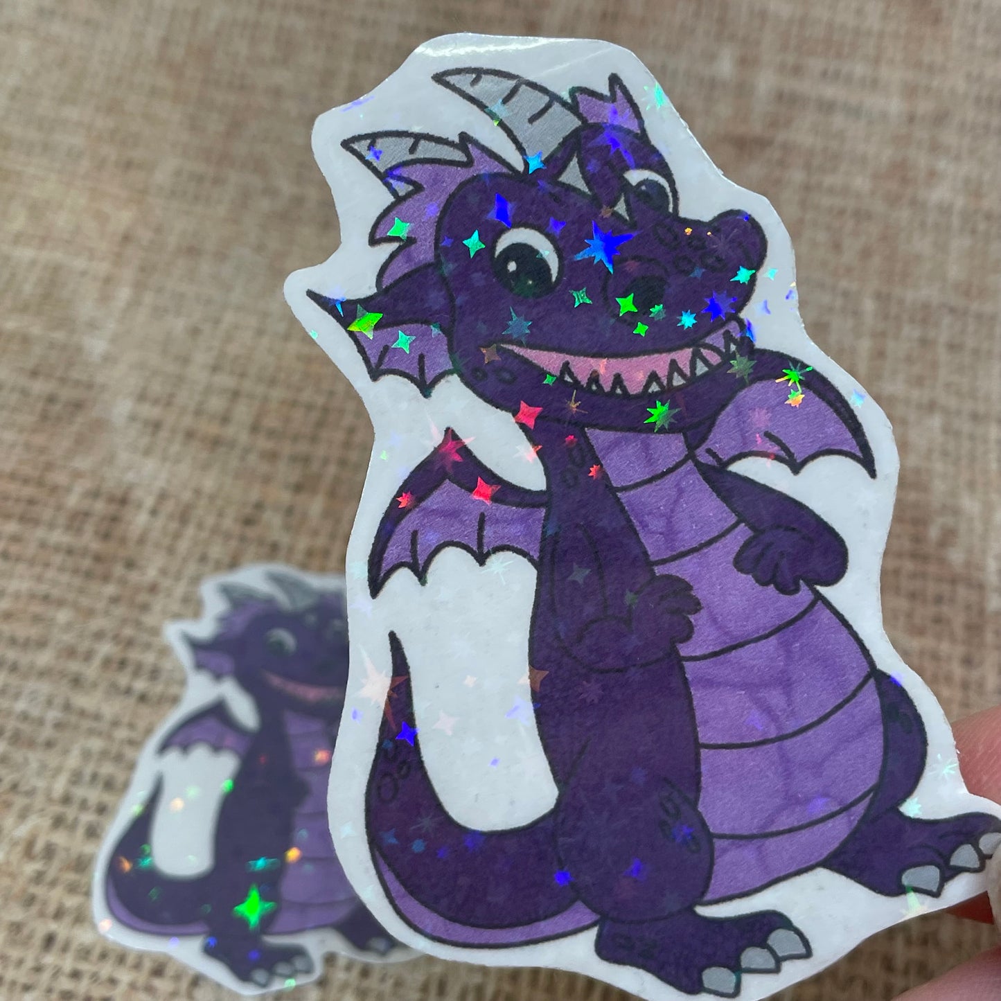 2 pc Rae the Dragon Holographic Stickers