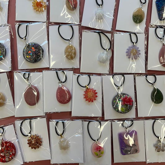 RESIN LUCKY DIP - 5 Corded Necklaces