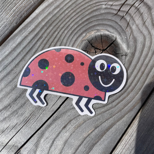 1 pc large Ladybird Holographic Stickers