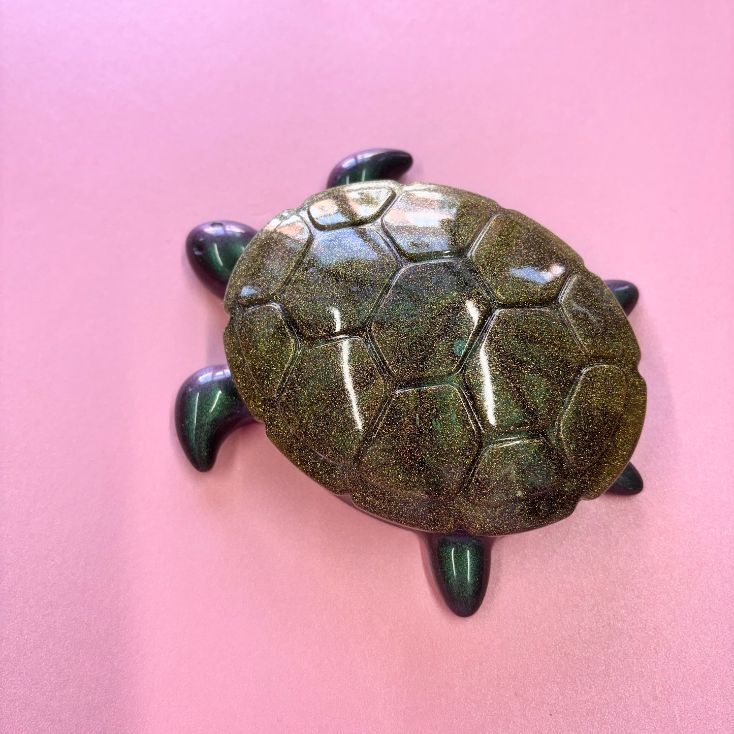 Stunning Dark Green Turtle Pot With Lid
