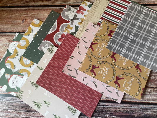 12 sheets 6x6 Christmas patterned paper