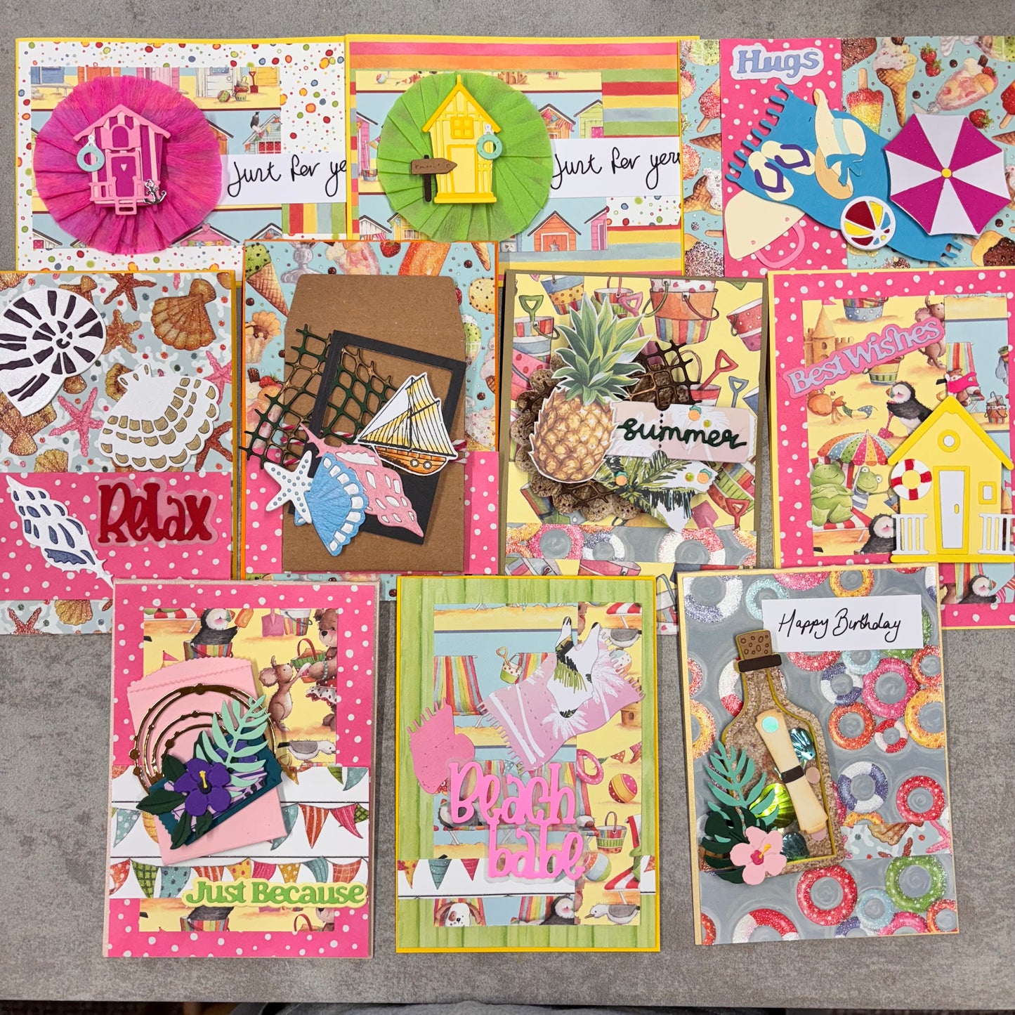10 Handmade Beach Themed Cards