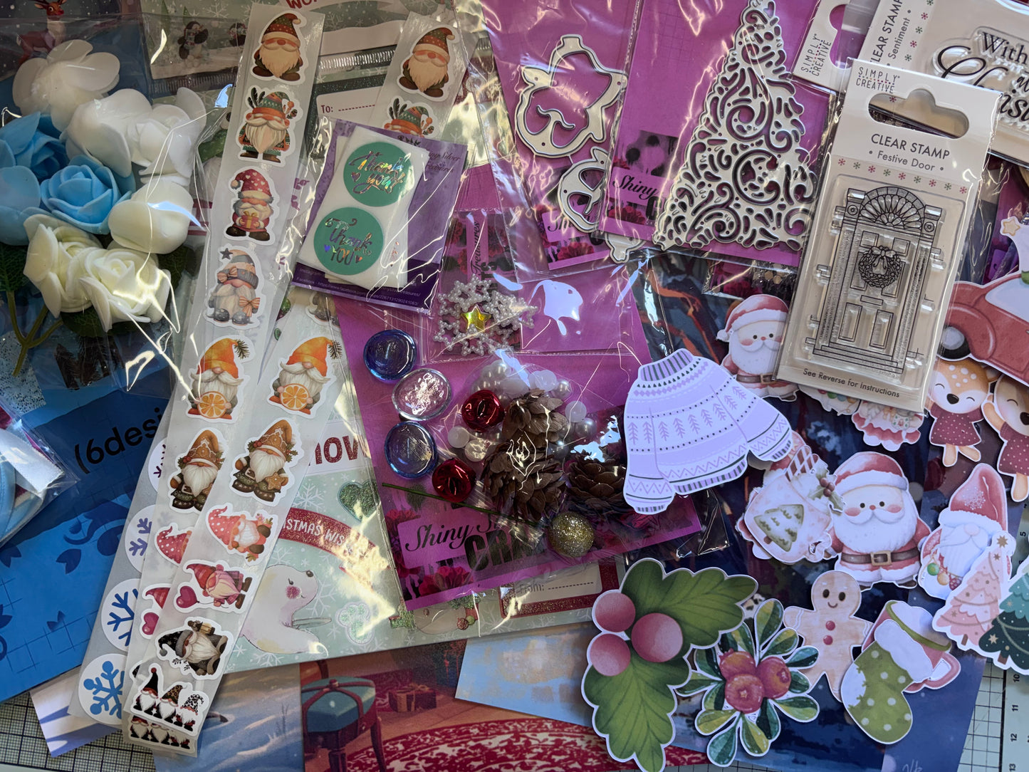 A Blue Christmas Card Making Kit