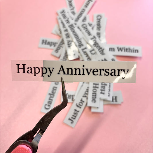 30pcs Clear Stickers Floral Treasures Word Pack