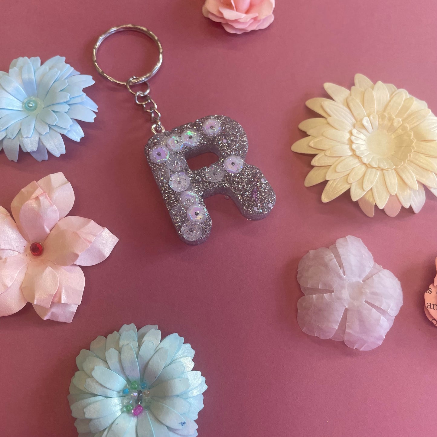 Letter Resin Keyrings