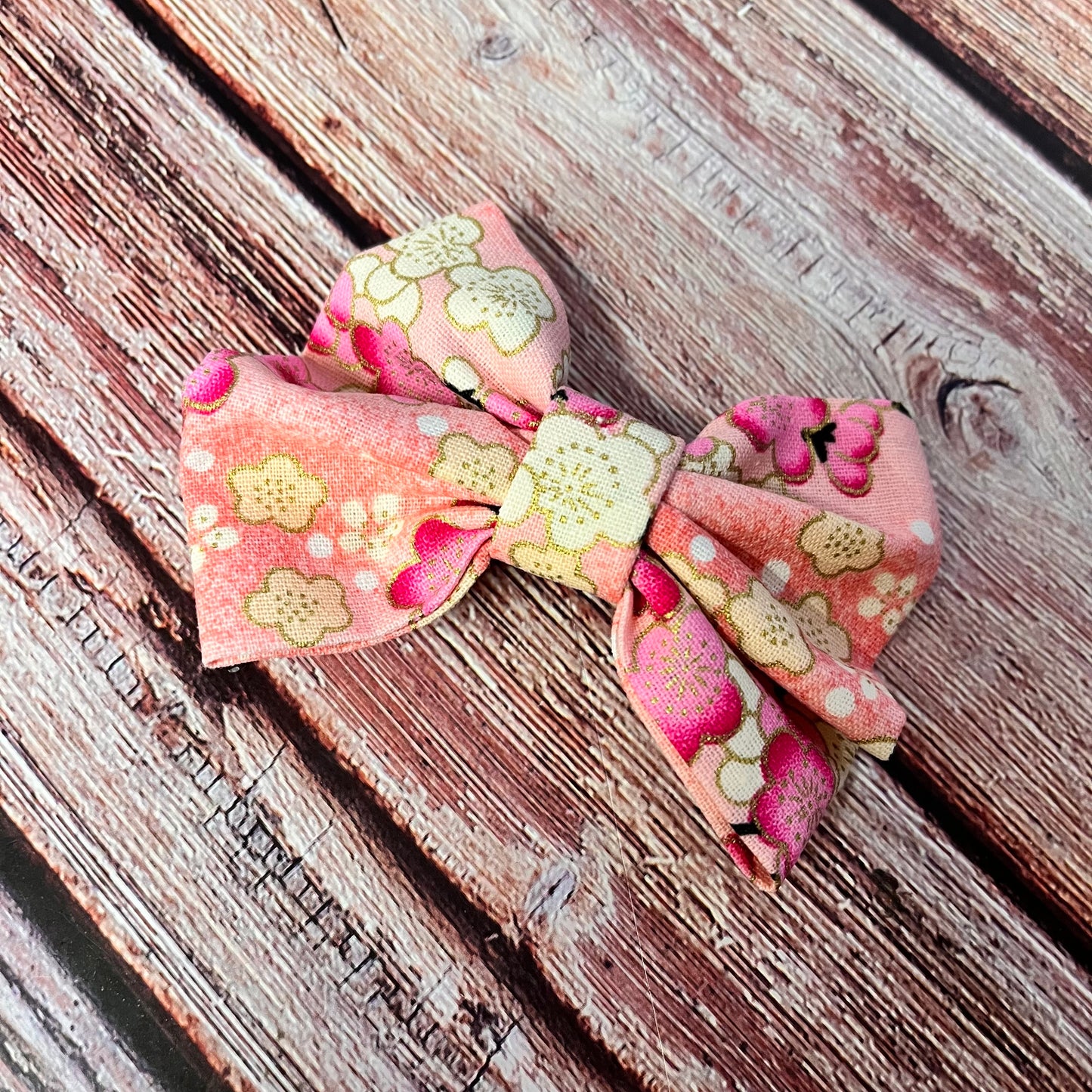 Pink Bow Hair Clip