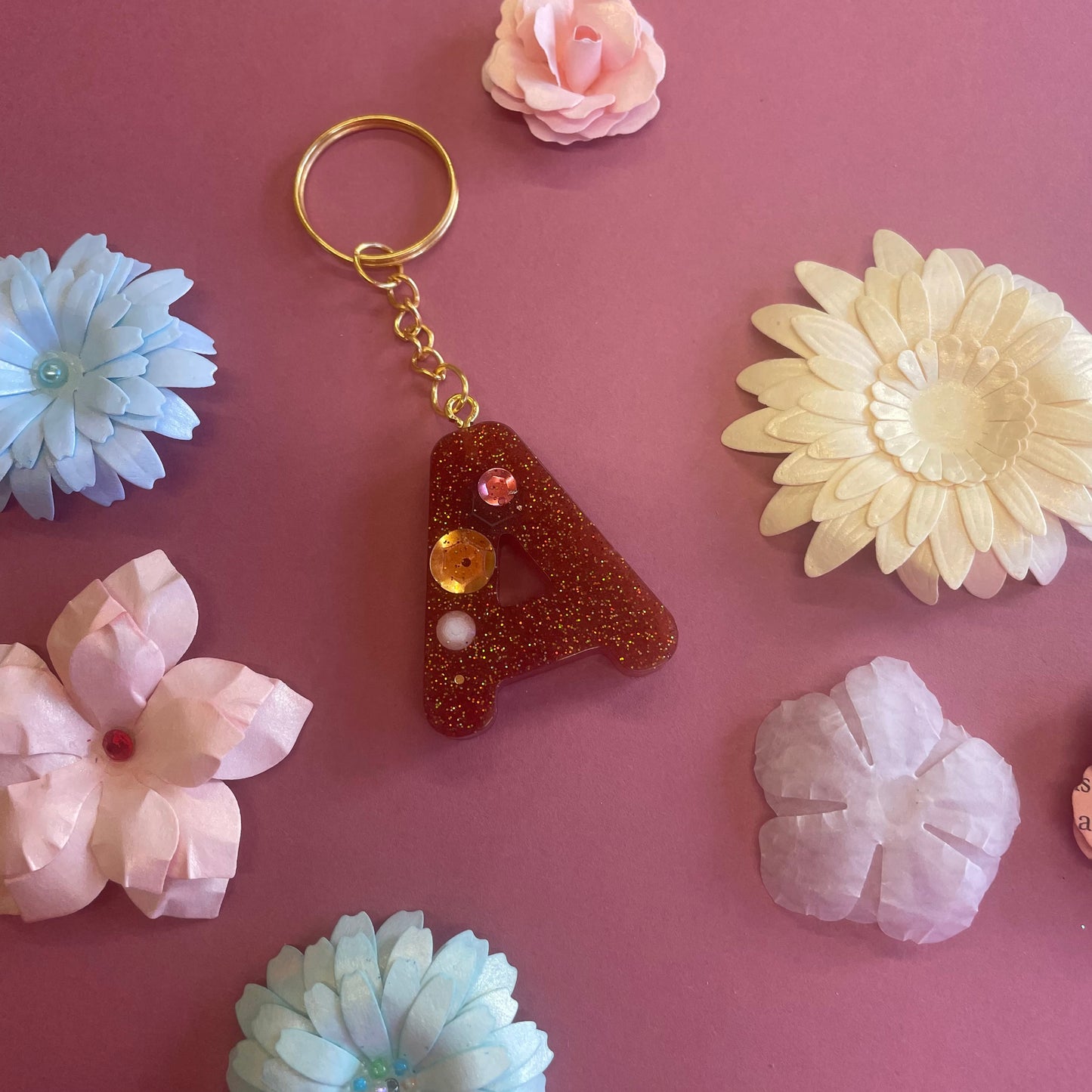 Letter Resin Keyrings