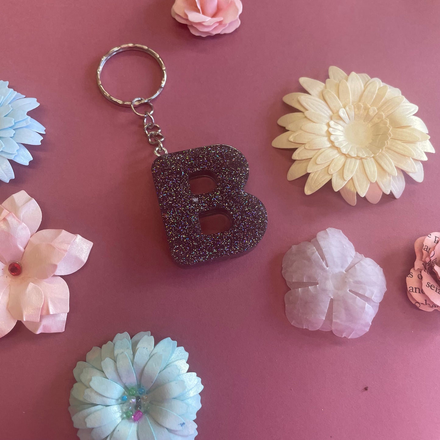 Letter Resin Keyrings