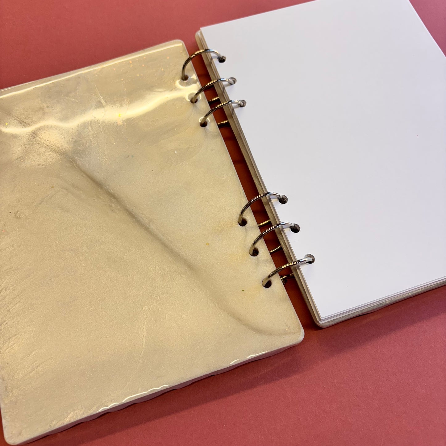 White Resin Dragon Eye A5 Blank Note Book