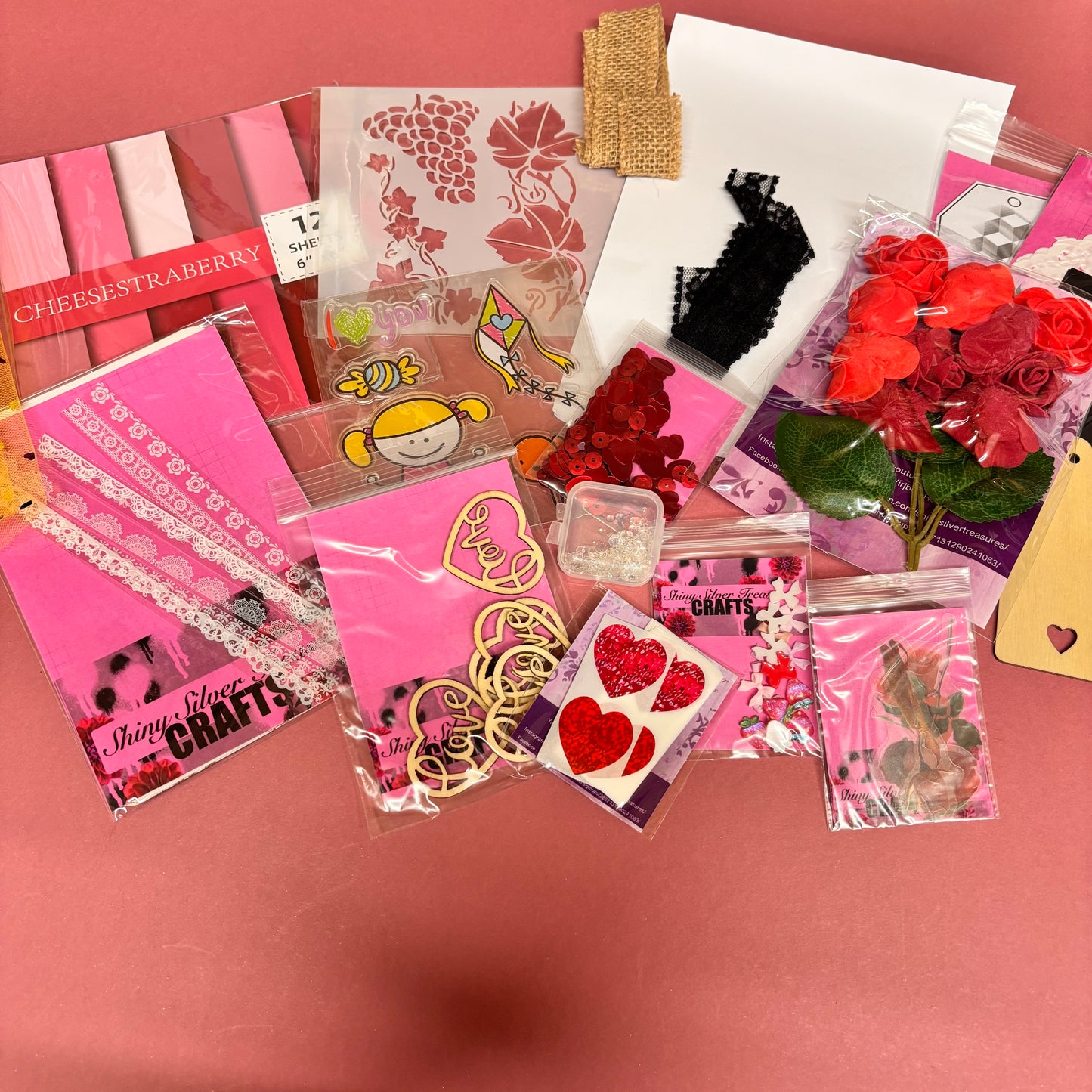 I love you card making kit