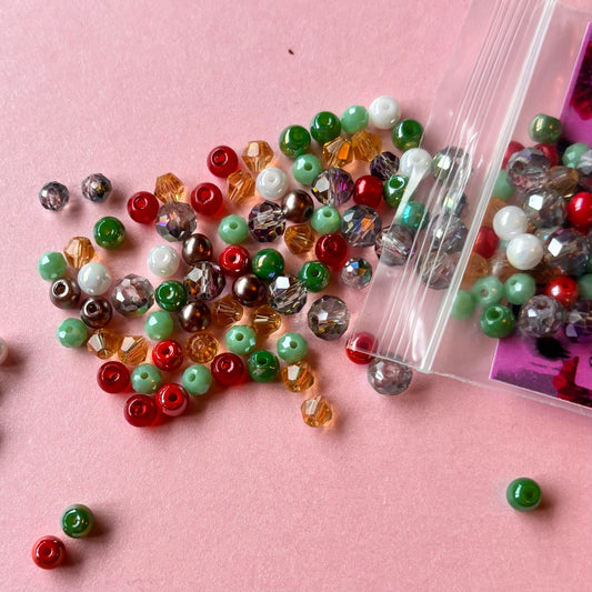 20 grams Mixed Round 4mm Glass Beads