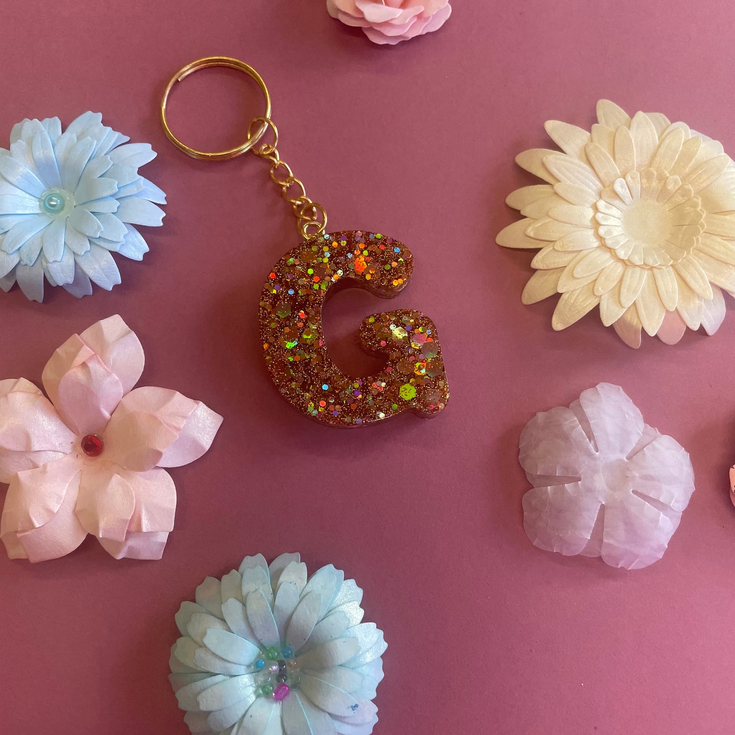 Letter Resin Keyrings