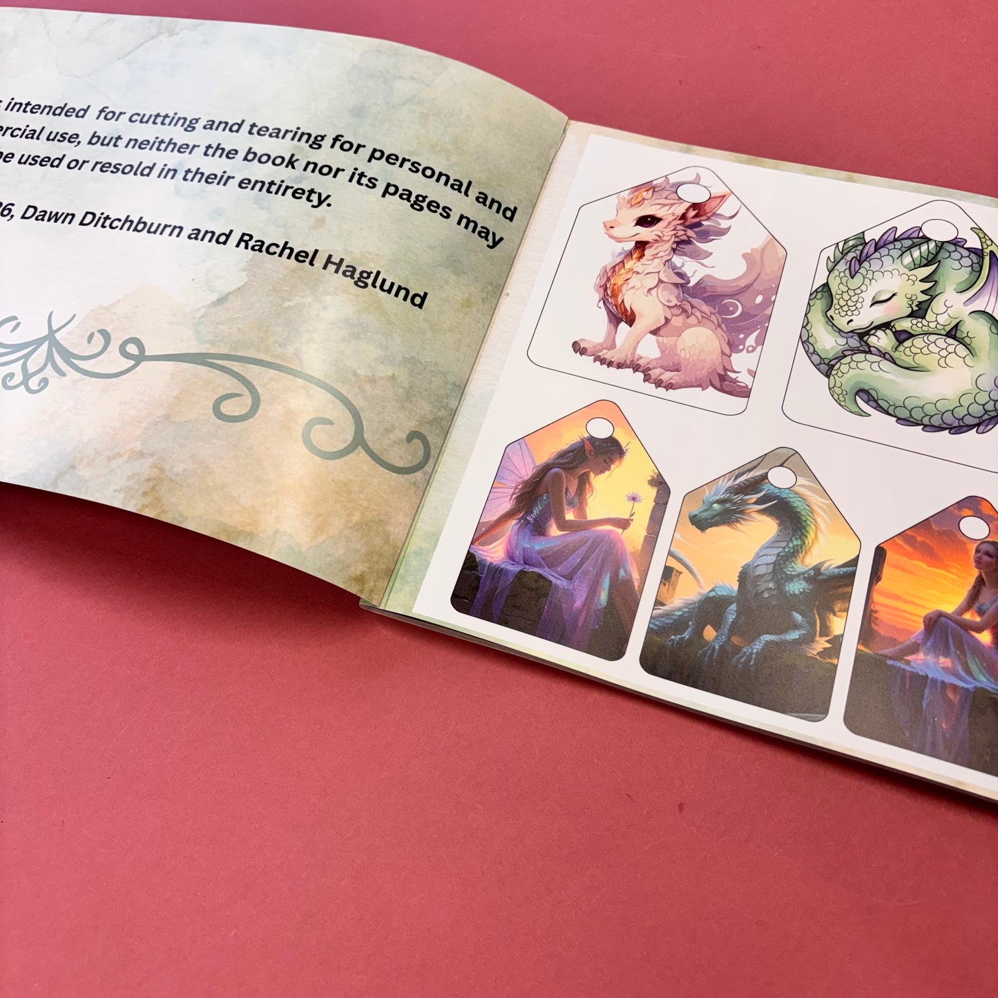 Fantasy Collage Book Ephemera and Sticker Bundle