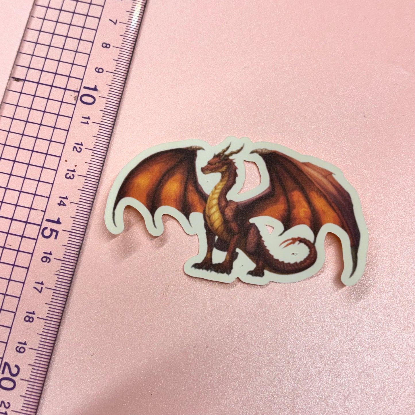 Red Dragon Matt Waterproof Die Cut Sticker