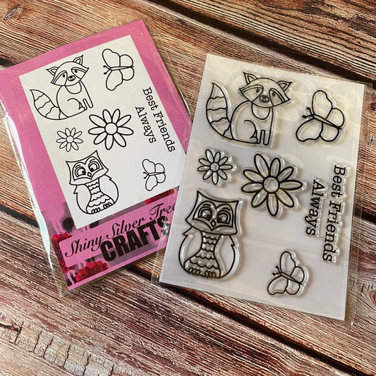 A6 Best Friends silicone Stamp set