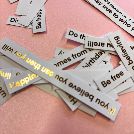 30pcs Gold Foiled Vintage Treasures Word Pack