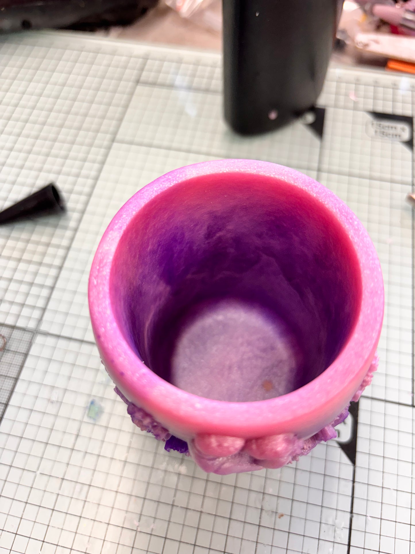 Pink/Purple Girl And Boy Resin Pot