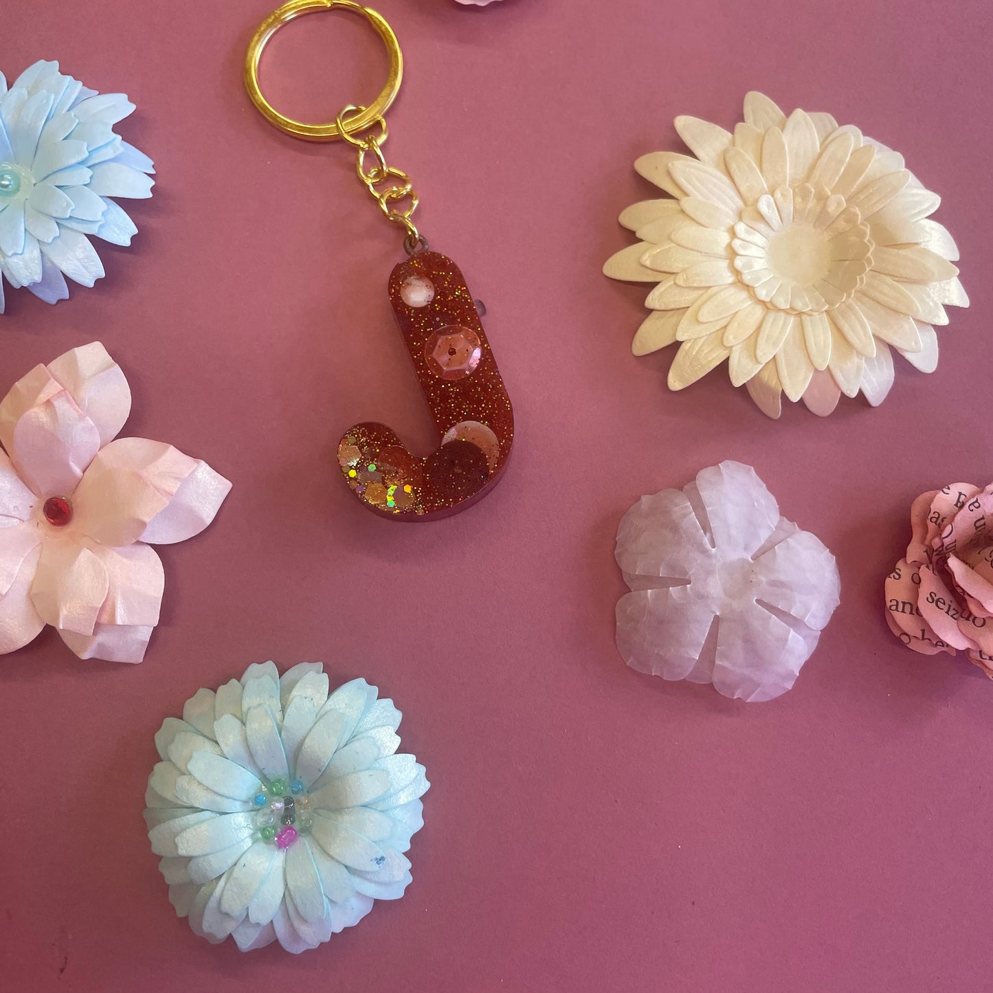 Letter Resin Keyrings