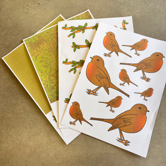 A4 paper pad Chippy the Robin 10 Sheets