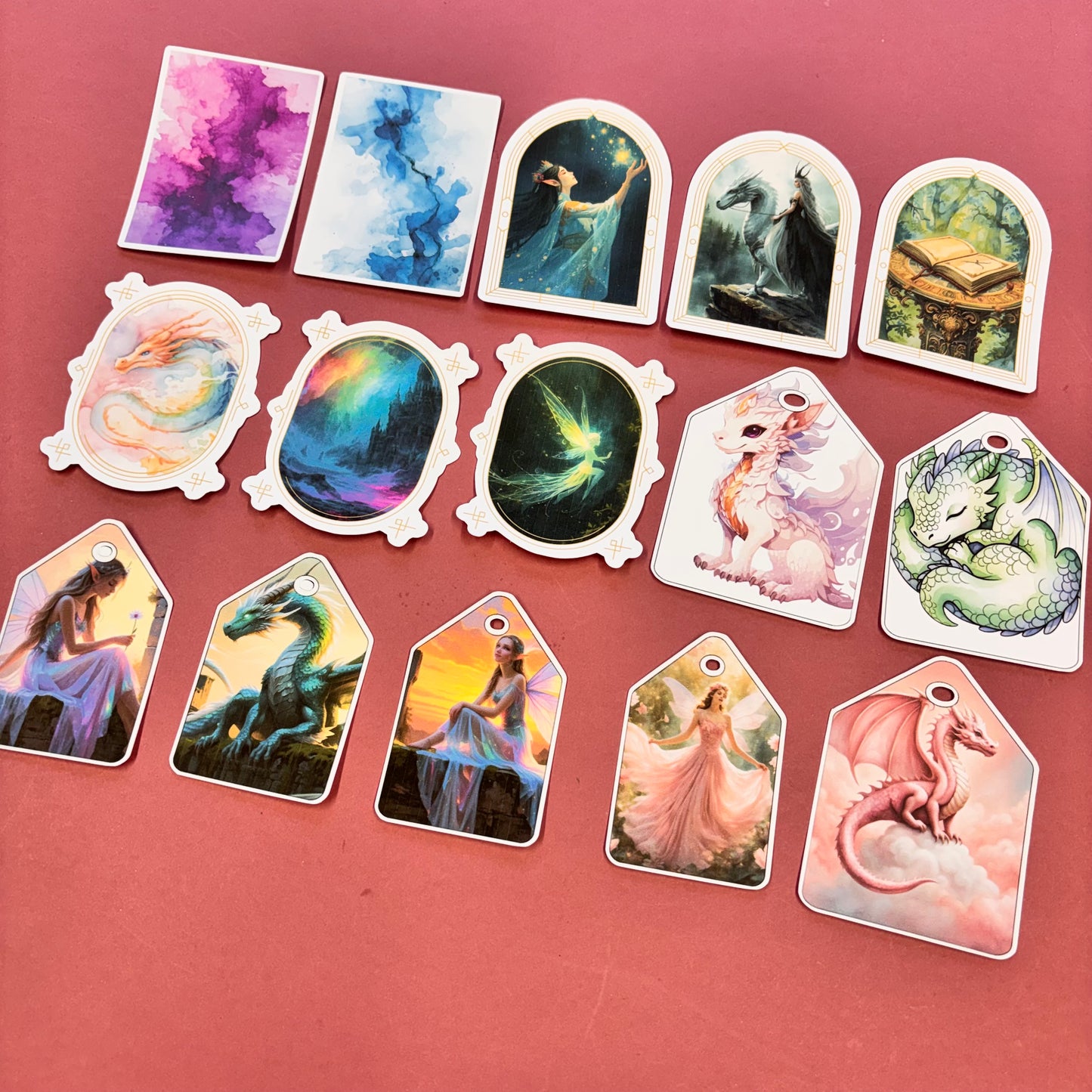 Fantasy Collage Book Ephemera and Sticker Bundle