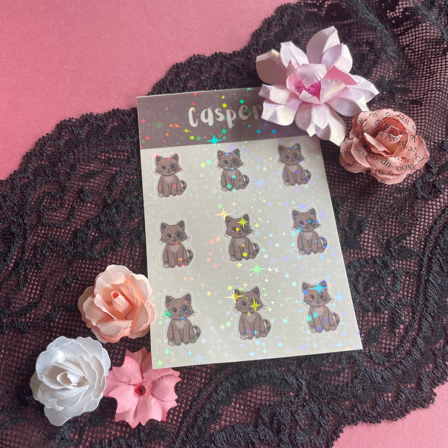 Limited Holographic Cutesy treasures Sticker Sheet