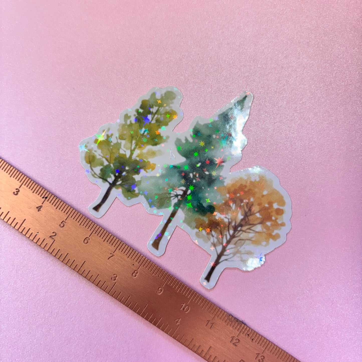 City Life Woodland Die Cut Sticker in Holographic