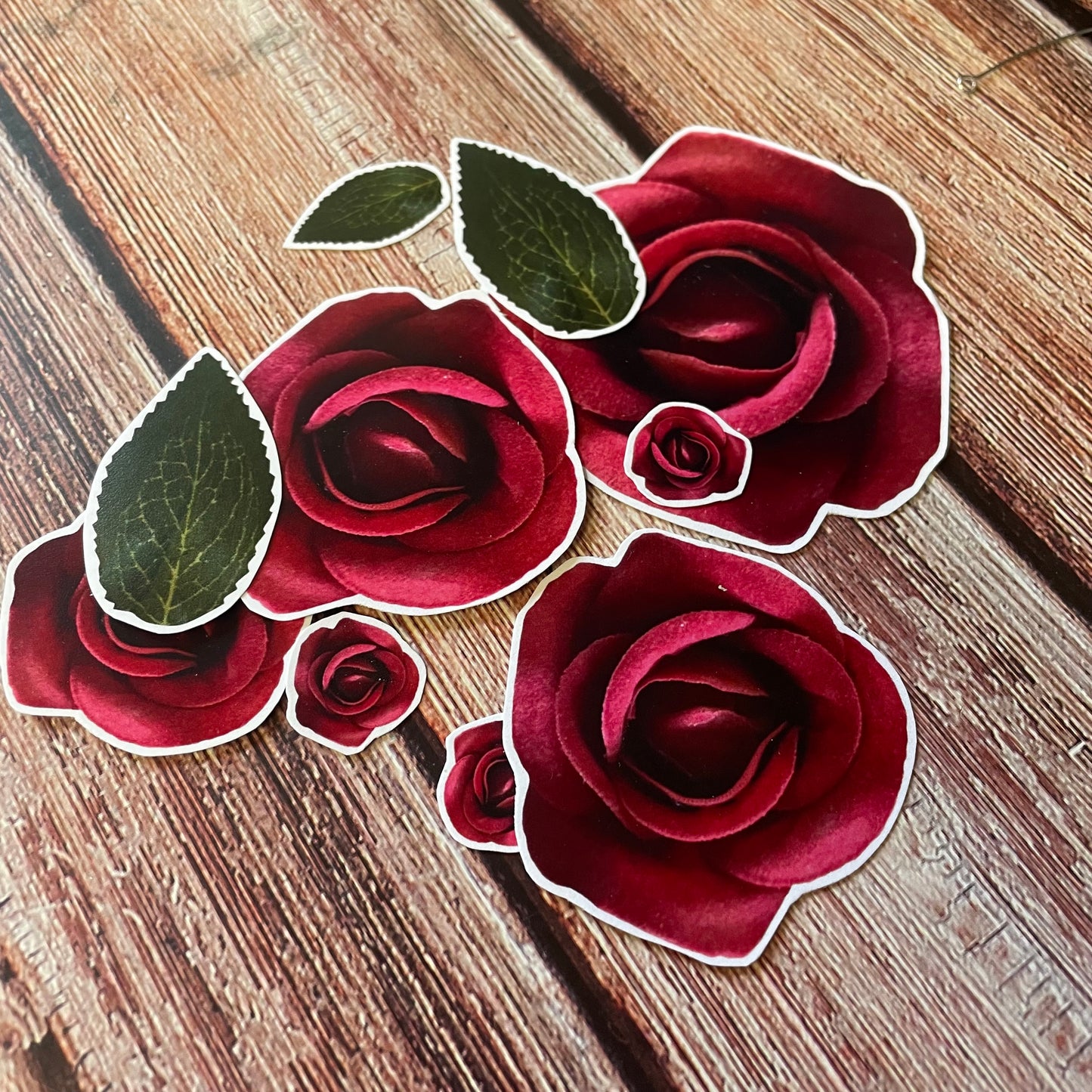 12 pcs Roses are Red ephemera pack