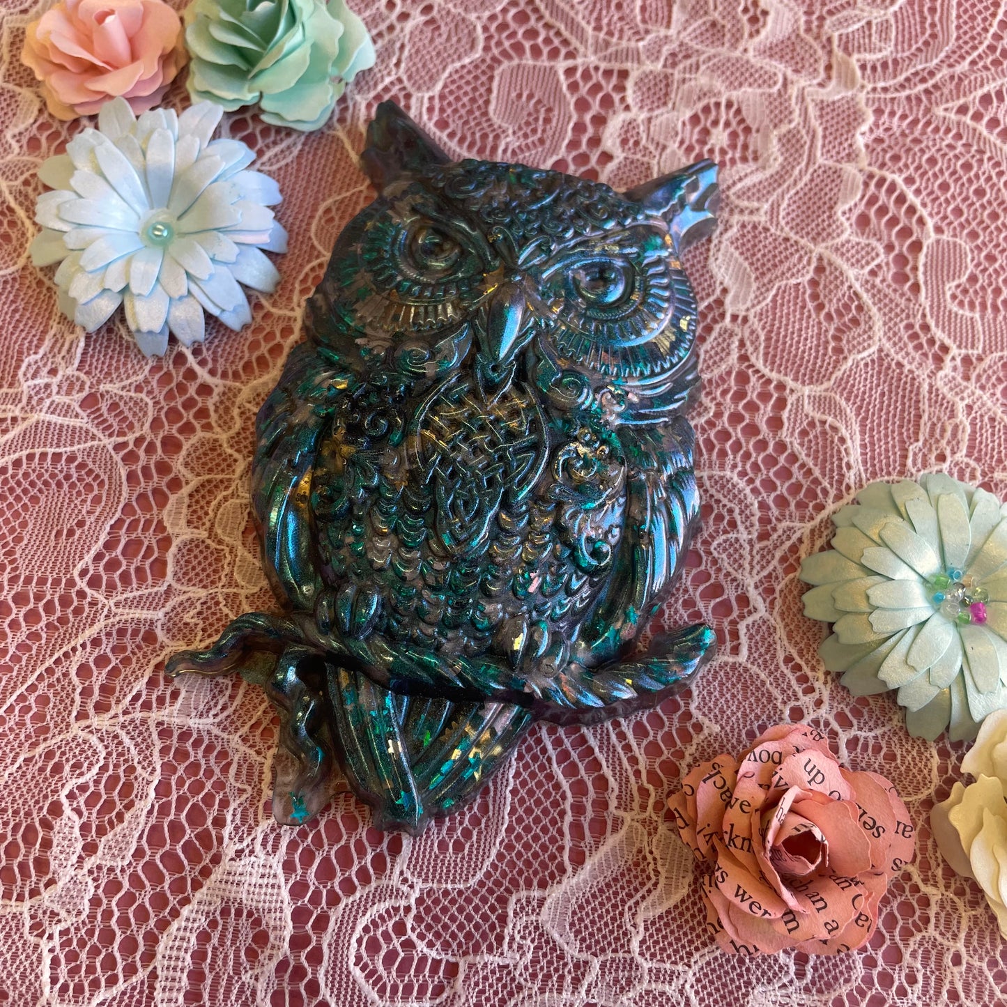 Large Owl Embellishment