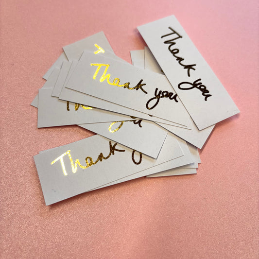 10pcs Gold Foiled Thank You Word Pack