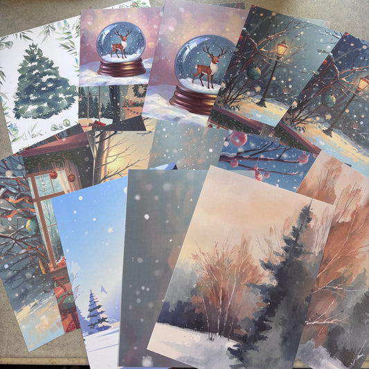 A Blue Christmas Paper Pad