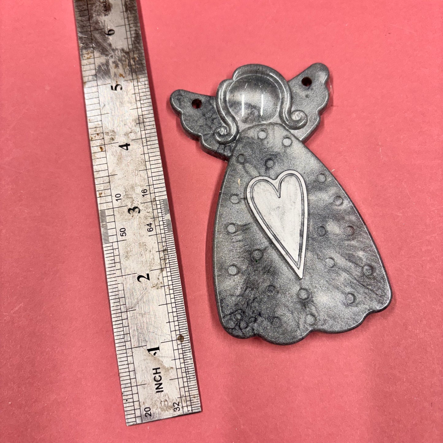 Beautiful Set of Resin Grey Angel Hanger