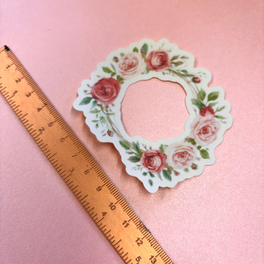 Delicate Roses Reef Die Cut Sticker in Matt