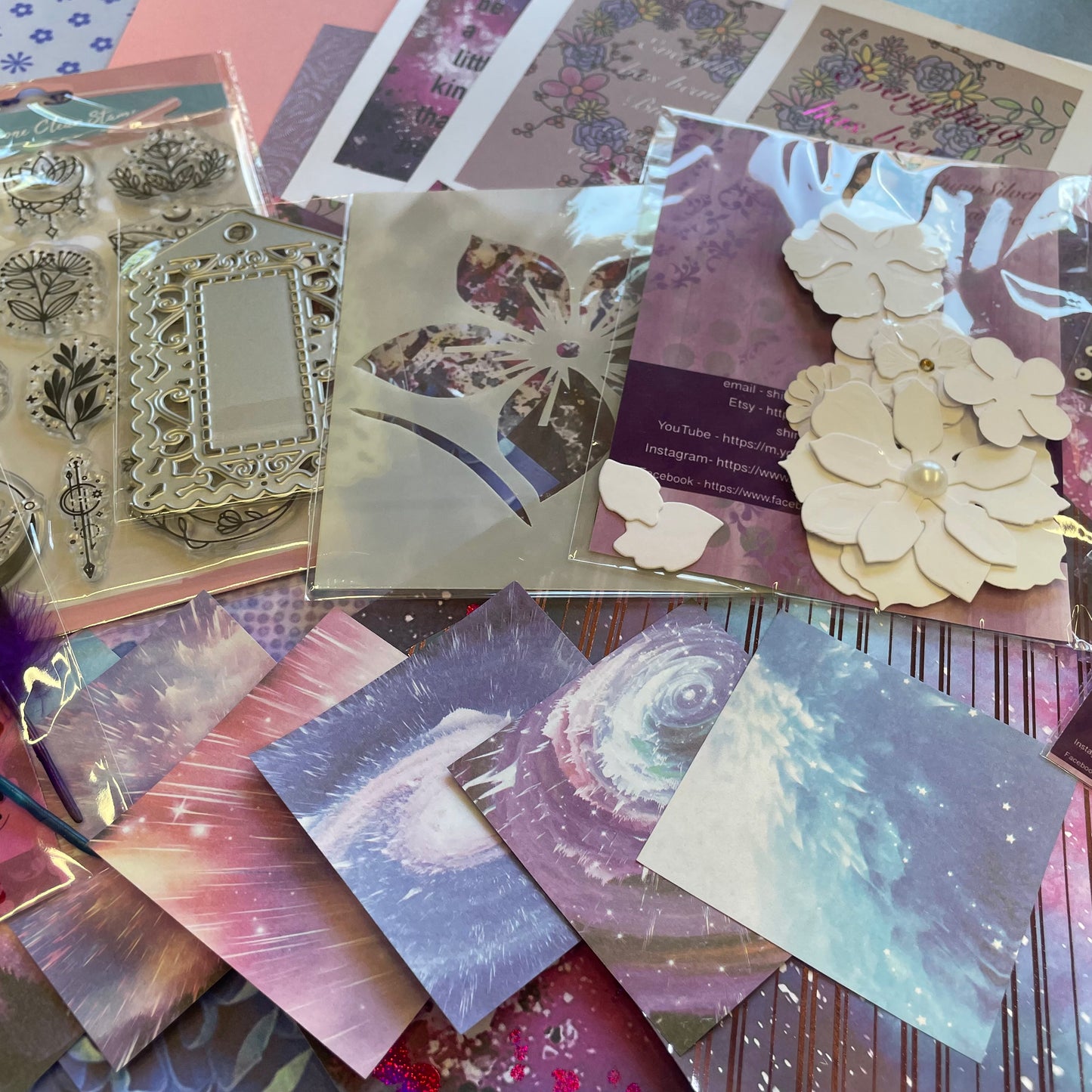 Glitzy Treasures card making kit