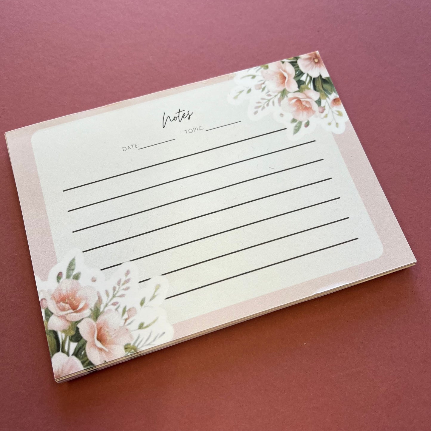 Delicate Roses Note Pad