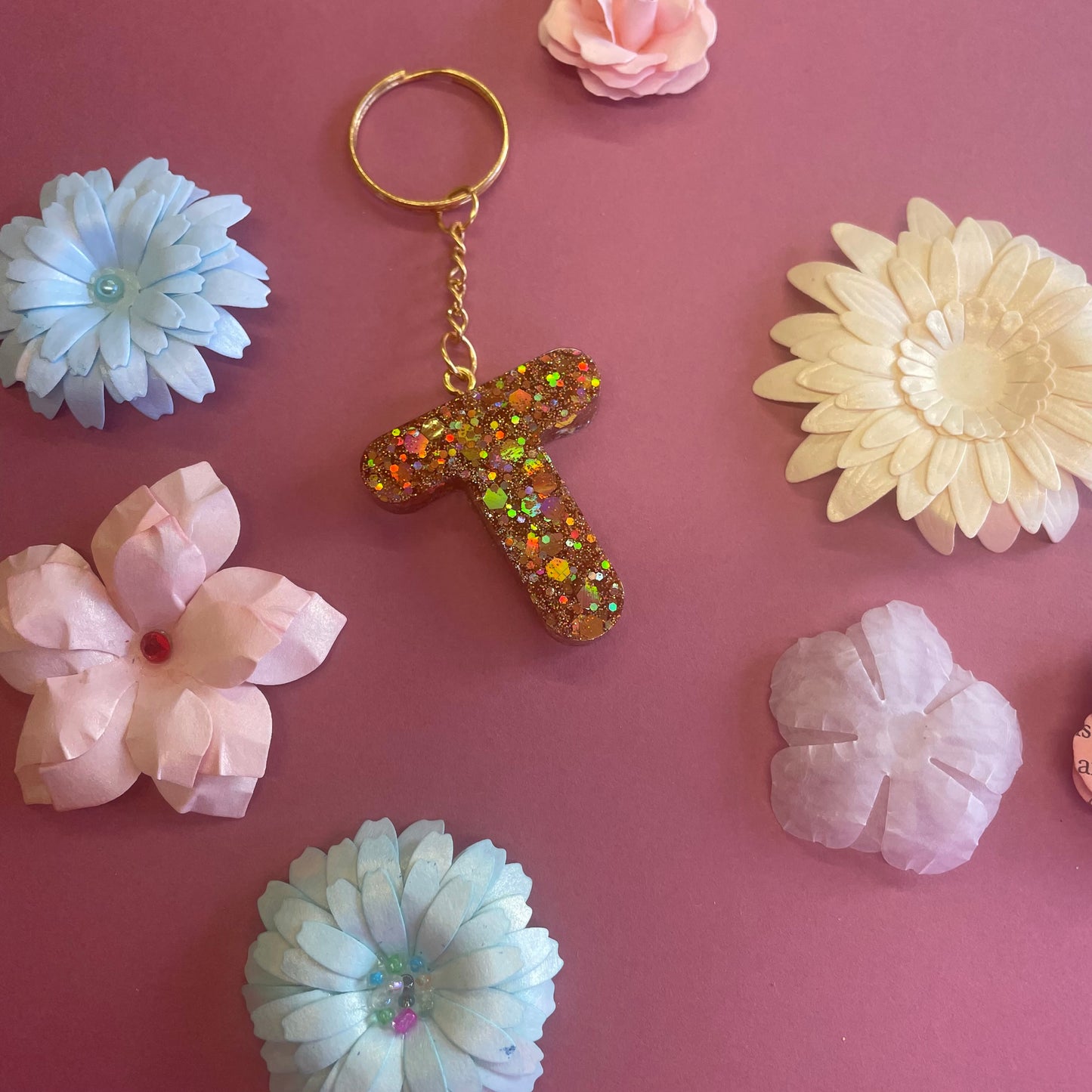 Letter Resin Keyrings