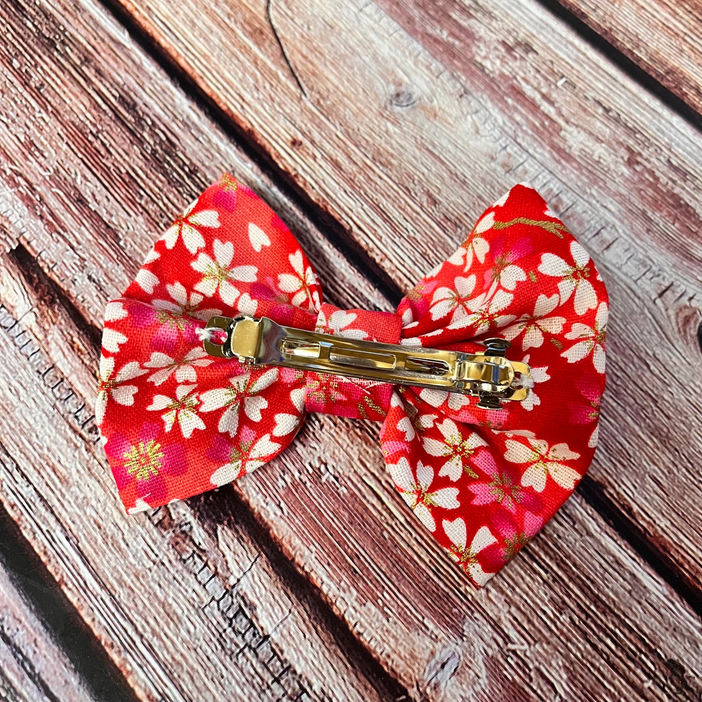 Dark Pink Bow Hair Clip